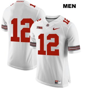 Men's NCAA Ohio State Buckeyes Sevyn Banks #12 College Stitched No Name Authentic Nike White Football Jersey NI20S11OO